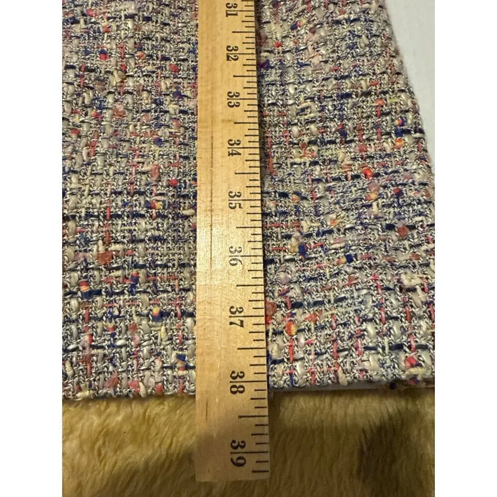 Tory Burch Emma Knotted Tweed Sleeveless Midi Lined Dress Size 12 - Picture 15 of 16